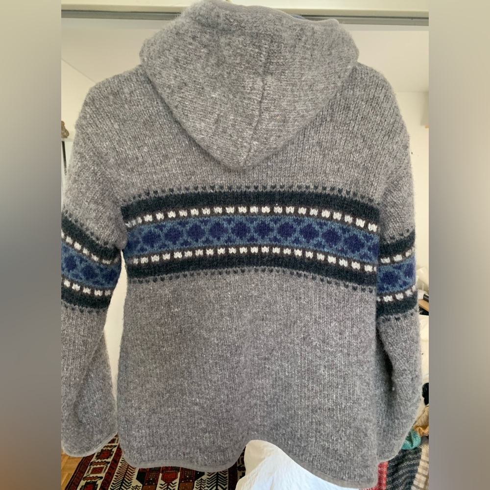 Laundromat Nepalese Wool Hoodie Jacket – Fleece Lined – Handmade Cabincore - Picture 2 of 7